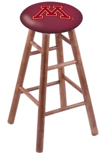 Brown Minnesota Golden Gophers Round Cushion Maple Pub Stool