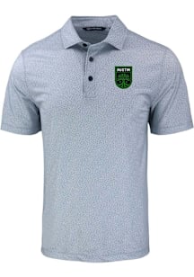 Cutter and Buck Austin FC Mens Grey Pike Pebble Short Sleeve Polo
