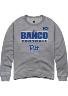 Ty Banco Rally Mens Graphite Pitt Panthers NIL Stacked Box Player Crew