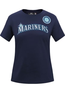 Pro Standard Seattle Mariners Womens Blue Classic Short Sleeve T-Shirt