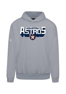 Levelwear Houston Astros Mens Grey Contact Retro 3D Long Sleeve Hoodie