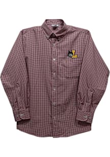 Vive La Fete Loyola Ramblers Baby Maroon Gingham Long Sleeve Polo