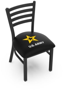 Army Stationary Black Wrinkle Finish Pub Stool - Black
