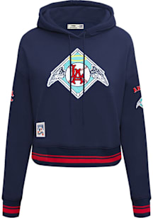 Pro Standard Los Angeles Angels Womens Navy Blue Retro Classic Hooded Sweatshirt
