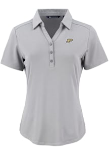 Cutter and Buck Purdue Boilermakers Womens Ash Forge Eco Polo Short Sleeve Polo Shirt