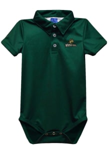 Vive La Fete Wright State Raiders Baby Green Team Short Sleeve One Piece Polo