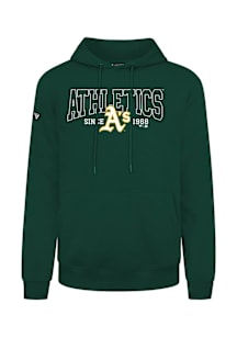 Levelwear Oakland Athletics Mens Green Podium Textbook Long Sleeve Hoodie