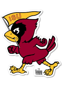 Iowa State Cyclones 3.5" Vault Pennant Cy Rugged Stickers - Cardinal