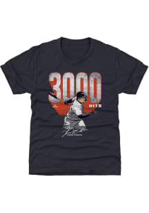 Miguel Cabrera Detroit Tigers Youth Navy Blue 3000 Hits Player Tee