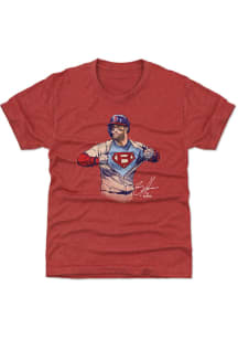 Bryce Harper Philadelphia Phillies Youth Red Super Bryce Player Tee