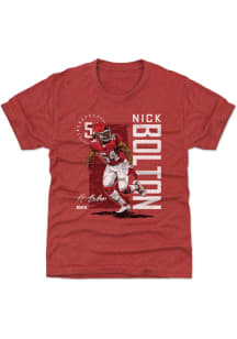 Nick Bolton Kansas City Chiefs Youth Red Vintage Player Tee
