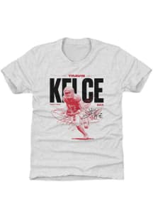 Travis Kelce Kansas City Chiefs Youth Grey Vintage Player Tee