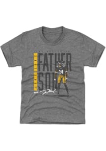 Joey Porter Jr. Pittsburgh Steelers Youth Grey Like Father Like Son Player Tee