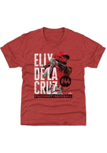 Elly De La Cruz Cincinnati Reds Youth Red Player Name Player Tee