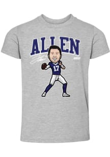 Josh Allen Buffalo Bills Toddler Grey Toon Short Sleeve Player T Shirt