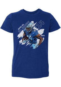 Amon-Ra St. Brown Detroit Lions Toddler Blue Stripes Short Sleeve Player T Shirt