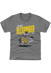 Jaire Alexander Green Bay Packers Youth Grey Chisel Player Tee