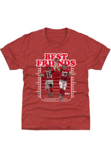 Patrick Mahomes Kansas City Chiefs Youth Red Best Friends Player Tee