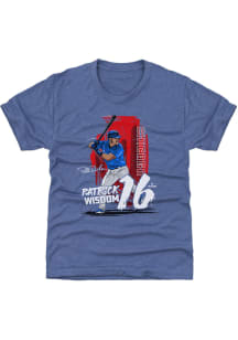 Patrick Wisdom Chicago Cubs Youth Blue State Player Tee