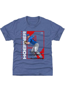 Nico Hoerner Chicago Cubs Toddler Blue Stripes Short Sleeve Player T Shirt
