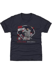 Josh Naylor Cleveland Guardians Youth Navy Blue Ballpark Player Tee