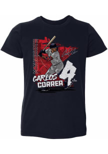 Carlos Correa Minnesota Twins Toddler Navy Blue State Short Sleeve Player T Shirt