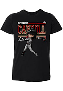 Corbin Carroll Arizona Diamondbacks Toddler Black Cartoon Short Sleeve Player T Shirt