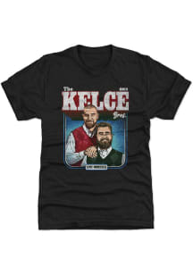Travis Kelce Kansas City Chiefs Black Step Brothers Short Sleeve Fashion Player T Shirt