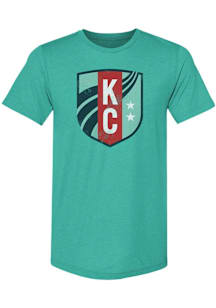 KC Current Teal Vintage Primary Logo Short Sleeve Fashion T Shirt