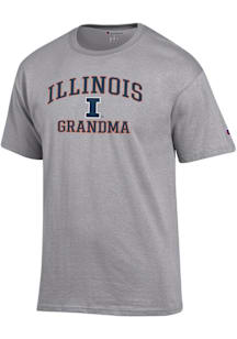 Champion Illinois Fighting Illini Grey Grandma Jersey Short Sleeve T Shirt