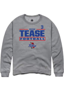 Micah Tease Rally Mens Graphite Tulsa Golden Hurricane NIL Stacked Box Player Crew