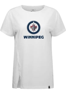 Levelwear Winnipeg Jets Womens White Influx Home Turf Short Sleeve T-Shirt