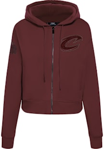 Pro Standard Cleveland Cavaliers Womens Maroon Tonal Long Sleeve Full Zip Jacket