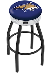 Montana State Bobcats 3 Ring Chrome Seat Pub Stool - Black