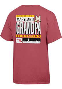 Maryland Terrapins Red Grandpa Short Sleeve T Shirt