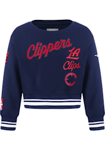 Pro Standard Los Angeles Clippers Toddler Navy Blue Retro Classics Long Sleeve Crew T Shirt