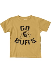 Blue 84 Colorado Buffaloes Youth Gold Go Buffs Short Sleeve T-Shirt