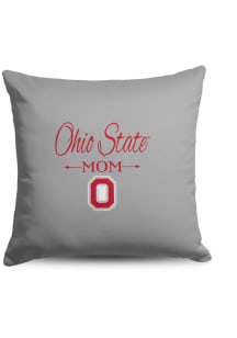 Buckeyes Mom 18x18 Throw Pillow