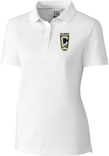 Cutter and Buck Columbus Crew Womens White Advantage Short Sleeve Polo Shirt