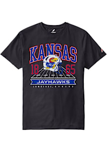 Kansas Jayhawks Black Football All American Football No Boundaries Short Sleeve T Shirt