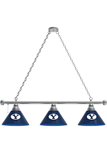 BYU Cougars 3 Shade Silver Billiard Lamp