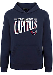 Levelwear Washington Capitals Youth Navy Blue Podium Jr Tally Long Sleeve Hoodie