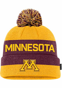 Nike Minnesota Golden Gophers Gold Peak Cuffed Beanie Pom Mens Knit Hat