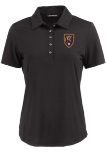 Cutter and Buck Real Salt Lake Womens Black Coastline Eco Short Sleeve Polo Shirt