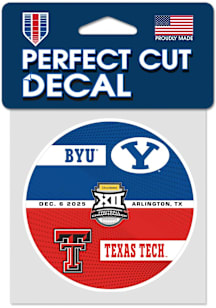 Big 12 2025 Football Championship Dueling 4x4 Auto Decal - White