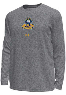 Under Armour University of Massachusetts Dartmouth Grey Stacked Logo Tech Stretch Long Sleeve T-Sh..