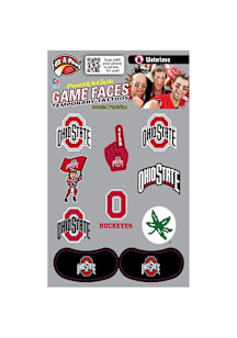 Ohio State Buckeyes Multi-Design Face Tattoo