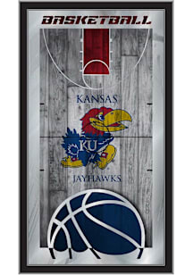 Kansas Jayhawks Basketball Hanging Back Bar Mirror