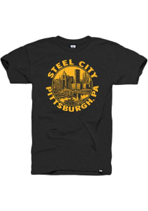 Pittsburgh Black Steel City Short Sleeve Fashion T Shirt