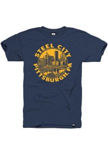 Pittsburgh Navy Blue Steel City Short Sleeve Fashion T Shirt